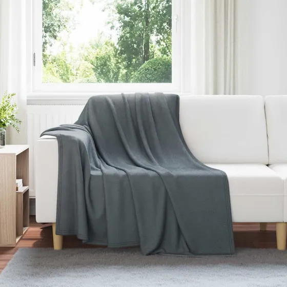 vidaXL Kastetæpper 6 stk Mørkegrå 200x150 cm Fleece