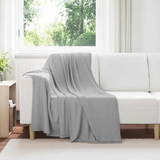 vidaXL Kastetæpper 6 stk Grå 170 x 130 cm Fleece