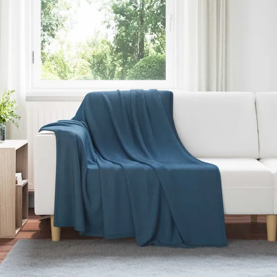 vidaXL Kastetæpper 6 stk Mørkeblå 200 x 150 cm Fleece