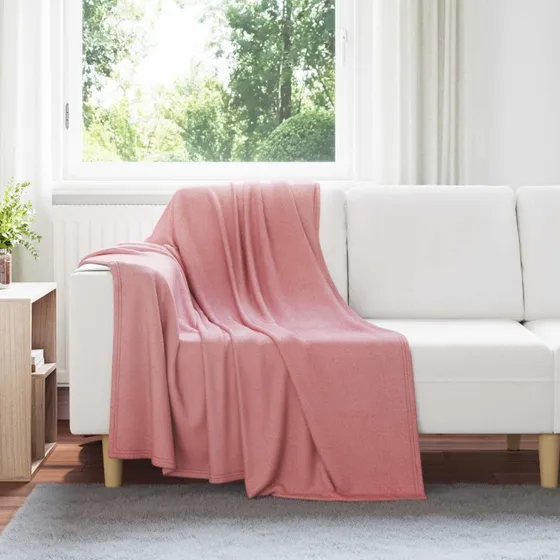 vidaXL Kastetæpper 6 stk Lyserød 170 x 130 cm Fleece