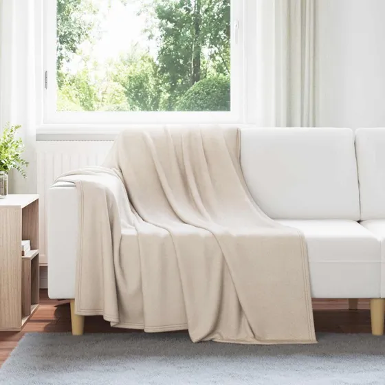 vidaXL 24 stk Beige 200 x 150 cm Fleece Kastetæpper