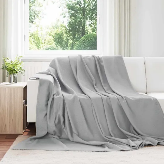 vidaXL Kastetæpper 24 stk Grå 240 x 220 cm Fleece