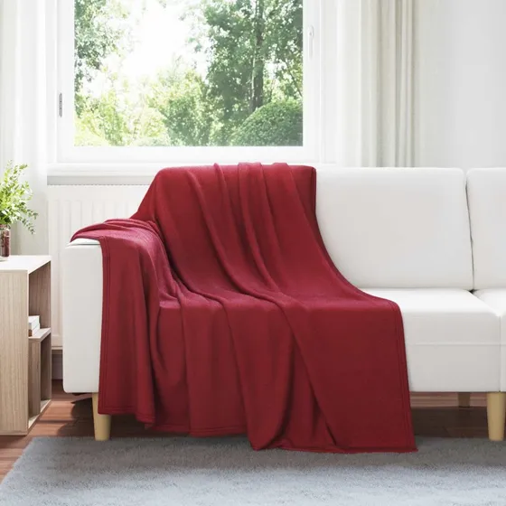 vidaXL Kastetæpper 24 stk, Bordeaux Rød, 200 x 150 cm, Fleece
