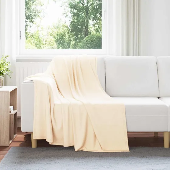 vidaXL Kastetæpper 24 stk Creme 170 x 130 cm Fleece