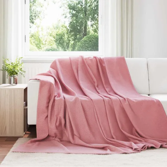 vidaXL Kastetæpper 24 pcs Lyserød 240 x 220 cm Fleece