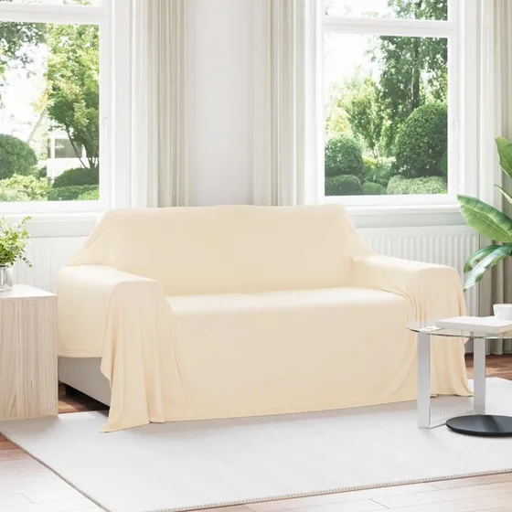 vidaXL Kastetæpper 6 stk Creme 280 x 210 cm Fleece