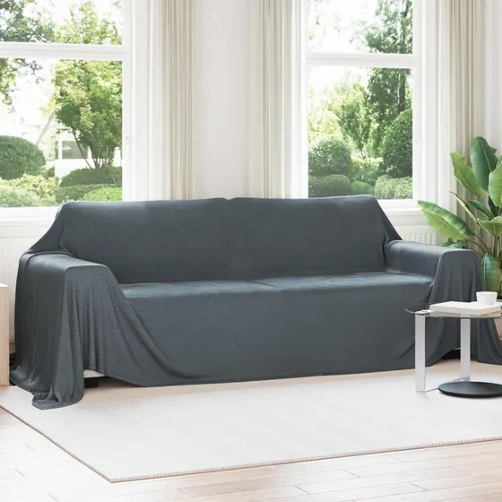 vidaXL Kastetæpper 6 stk Mørkegrå 350 x 270 cm Fleece