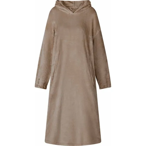 vidaXL Tæppe-hoodie Camel, Flannel