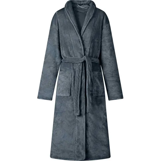 vidaXL Badekåbe uden hætte Mørkeblå XXXL Flannel