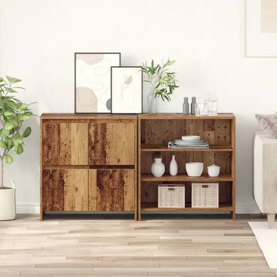vidaXL Sideboard 2 stk Gammelt Træ 70 x 41 x 75 cm Konstrueret Træ