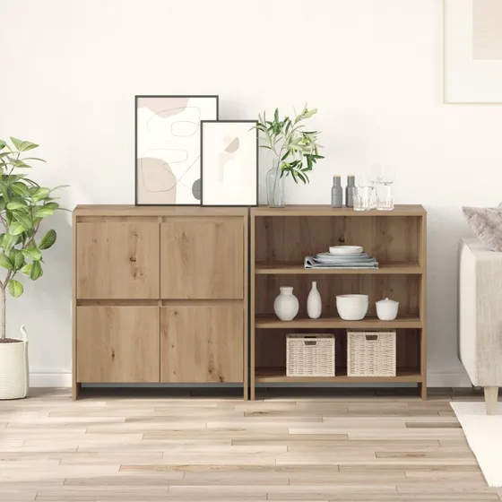 vidaXL Sideboard 2 stk Artisan Egetræ 70 x 41 x 75 cm