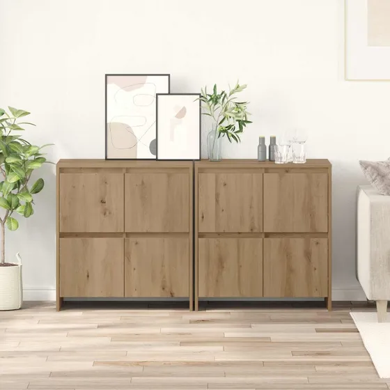 vidaXL Sidebord 2 stk, 70 x 41 x 75 cm, konstrueret træ