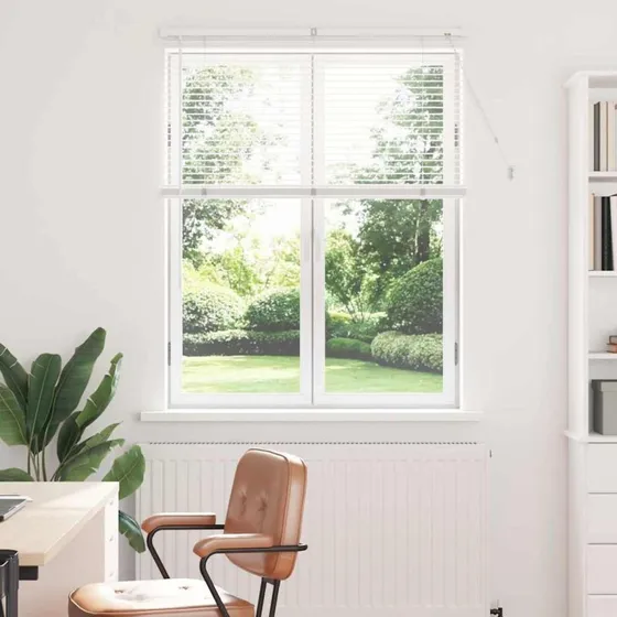 vidaXL Hvid Aluminium Venetianske Persienner 130 x 100 cm