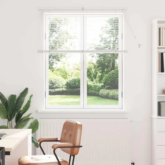 vidaXL Hvid Aluminium Venetianske Persienner 130 x 110 cm