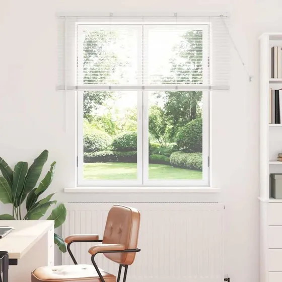 vidaXL Hvid Aluminium Venetianske Persienner 130 x 125 cm