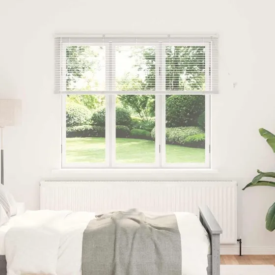 vidaXL Hvid Persienne 130 x 155 cm Aluminium