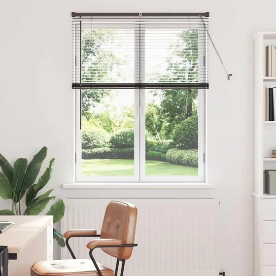 vidaXL Persienner Sort 130 x 105 cm Aluminium