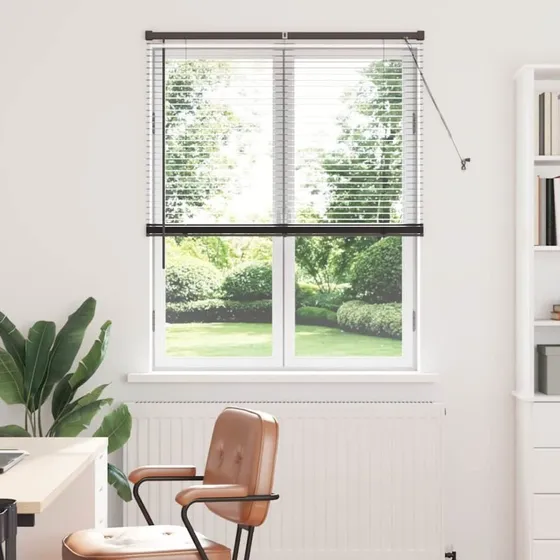 vidaXL Persienner Sort 175 x 100 cm Aluminium