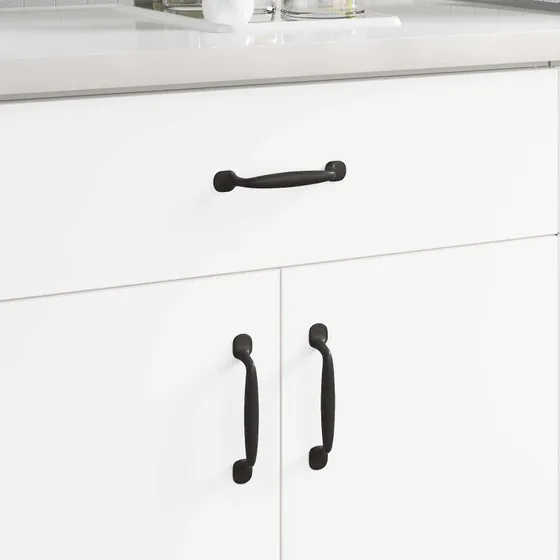 vidaXL Møbelhåndtag 250 stk, Sort, 130 x 19,4 x 22,3 mm