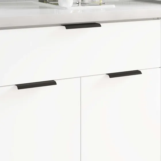 vidaXL Håndtag 725 stk, Sort, 120 x 39,6 x 17 mm, Aluminium