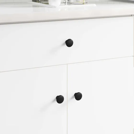 vidaXL Håndtag 2 stk, Sort, Ø30 mm, Aluminium