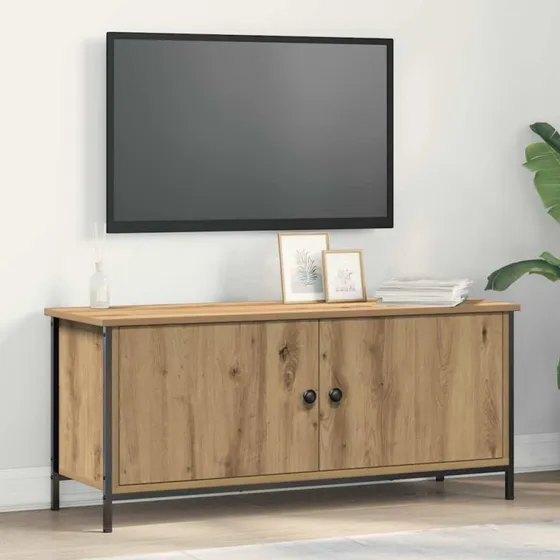 vidaXL Artisan Egetræ TV-skab 100 x 35 x 45 cm