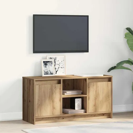 vidaXL TV-stander Brun 100 x 34 x 50 cm Konstrueret træ