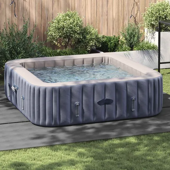 vidaXL Pool Bundark Lysegrå 396 x 396 cm