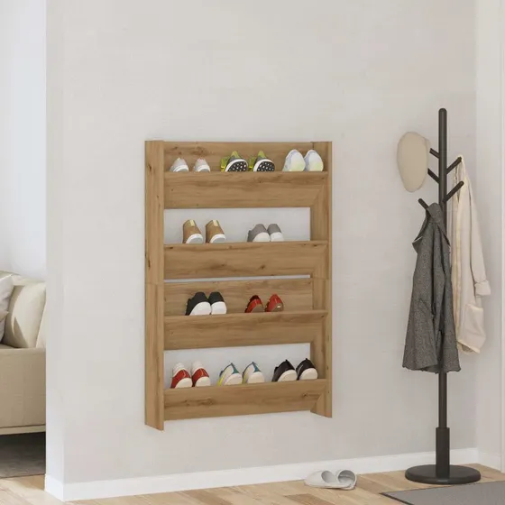 vidaXL Sko Skab 2 pcs Artisan Egetræ 81 x 18 x 60 cm