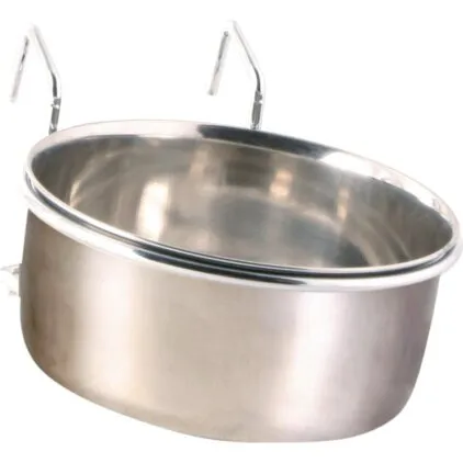 Trixie 3 stk rustfri stål foderautomater m. ophængsstativ 600 ml