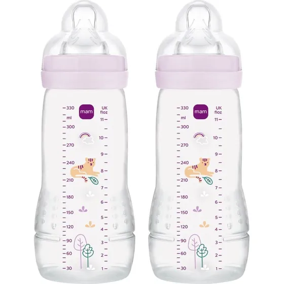 MAM Easy Active sutteflaske 330 ml Pink - 2 stk.
