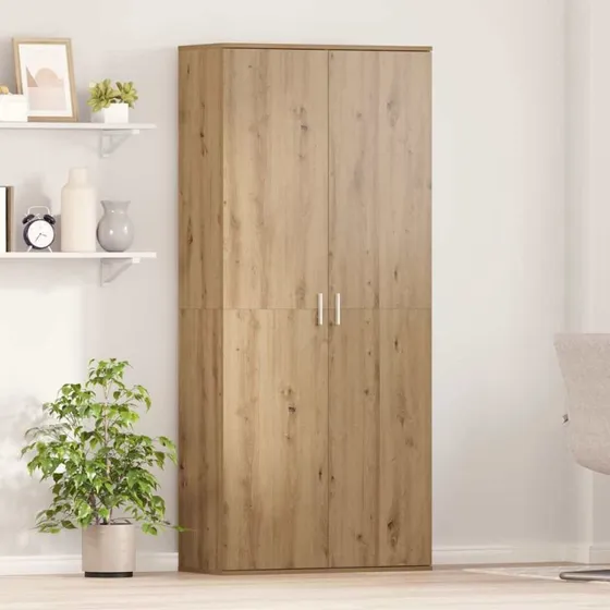 vidaXL Højskab Artisan Eg 80x35x180 cm Konstrueret Træ