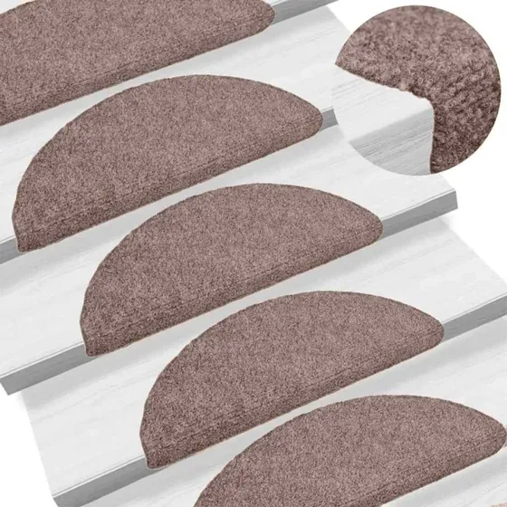 vidaXL selvklæbende trappemåtter 20 stk. 65x21x4 cm lys brune