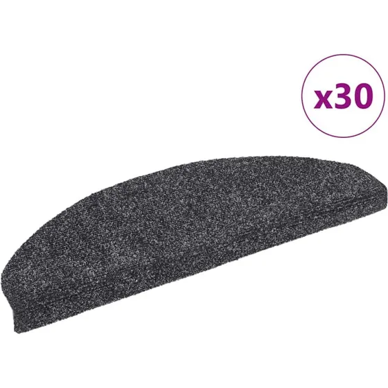 vidaXL selvklæbende trappemåtter 30 stk. 65x21x4 cm mørkegrå
