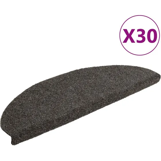 vidaXL selvklæbende trappemåtter 30 stk. antracit 65x21x4 cm