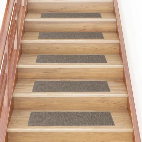 vidaXL Trappemåtter Selvklæbende 30 stk. 76x20 cm Beige