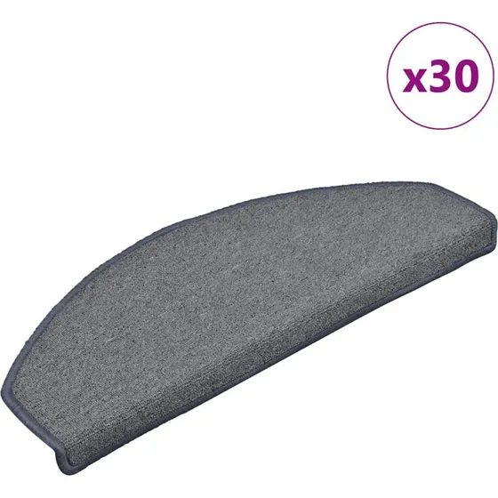 vidaXL Trappemåtter 30 stk. 65 x 24 x 4 cm lysegrå og blå