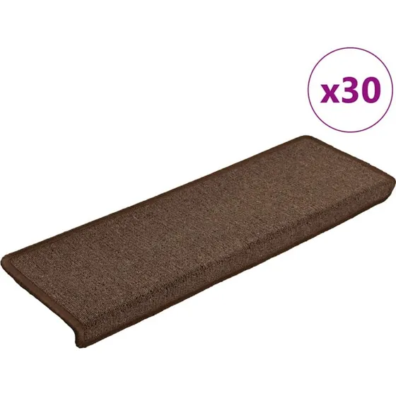vidaXL trappemåtter 30 stk. 65 x 21 x 4 cm kaffebrune