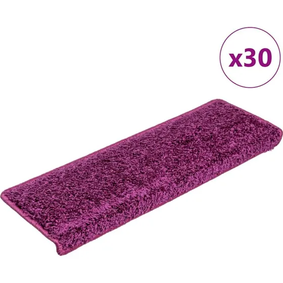 vidaXL trappemåtter 30 stk. 65x21x4 cm violet