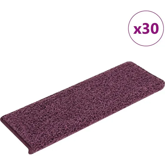 vidaXL Trappemåtter 30 stk. 65 x 21 x 4 cm mørkelilla