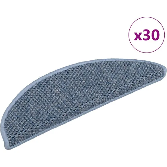 vidaXL selvklæbende trappemåtter 30 stk. 56x17x3 cm blå