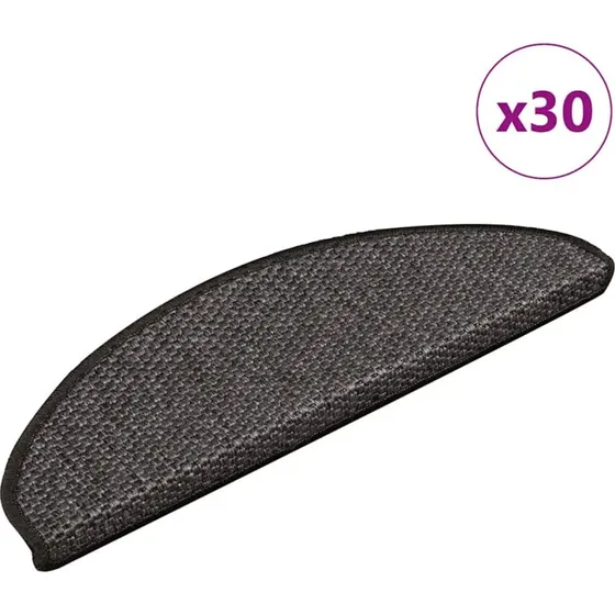 vidaXL selvklæbende trappemåtter 30 stk. 65x21x4 cm antracit