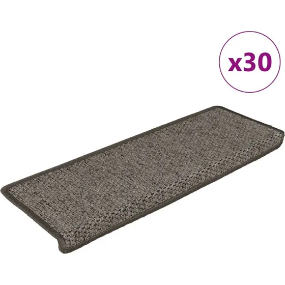 vidaXL selvklæbende trappemåtter 65x21x4 cm grå/beige (30 stk.)