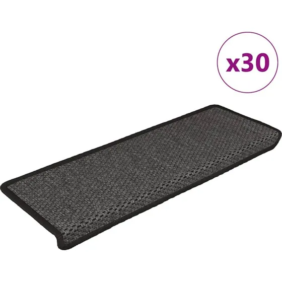 vidaXL selvklæbende trappemåtter 30 stk. 65x21x4 cm antracit