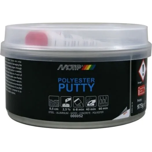 Motip Polyester spartelmasse 1 kg (2-komponent, op til 2 cm)