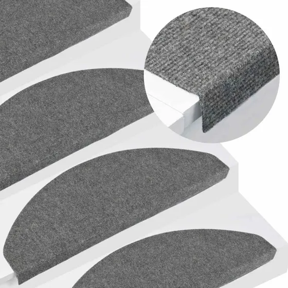 vidaXL selvklæbende trappemåtter 20 stk. grå 65x22,5x3,5 cm
