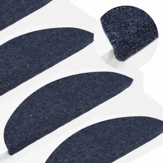 vidaXL selvklæbende trappemåtter 30 stk. 56x17x3 cm blå