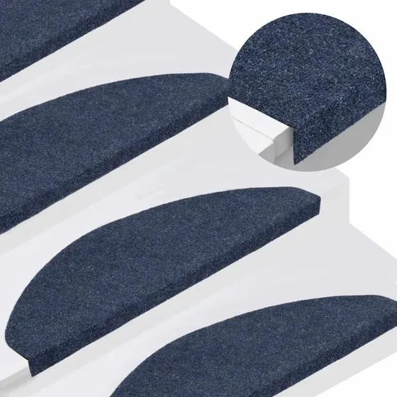 vidaXL selvklæbende trappemåtter 30 stk. blå 65x22,5x3,5 cm