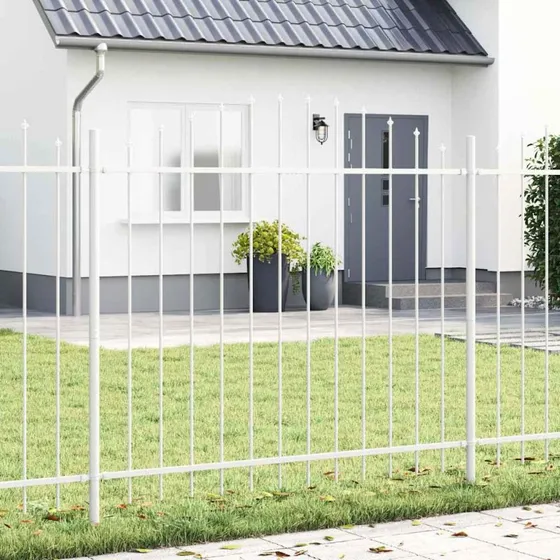 vidaXL Havehegn 4 stk Hvid 170 x 190 cm Pulverlakeret Stål
