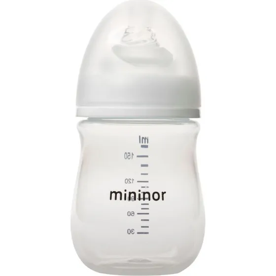 Mininor Sutteflaske PP 160 ml 0m+ (hvid)